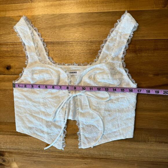 Rumored White Lace Top Size Large Cream - Picture 7 of 8